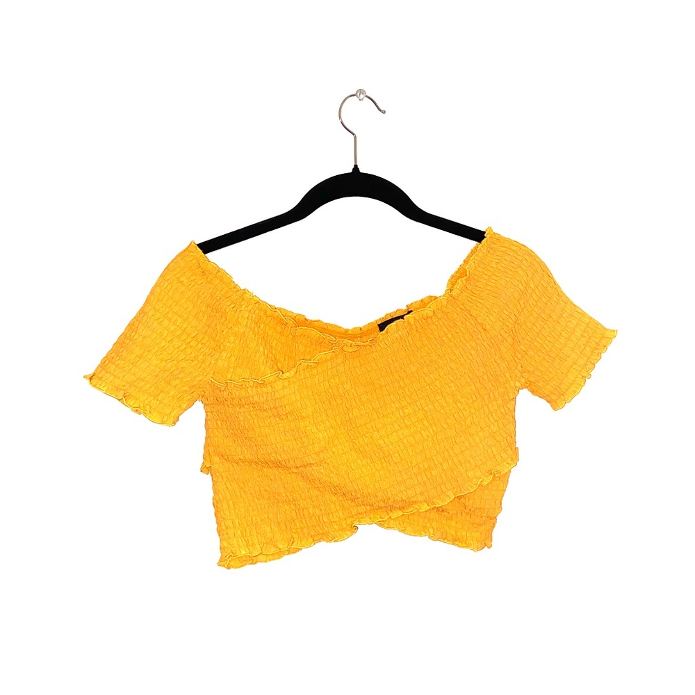 FashionNova Yellow Crop Top